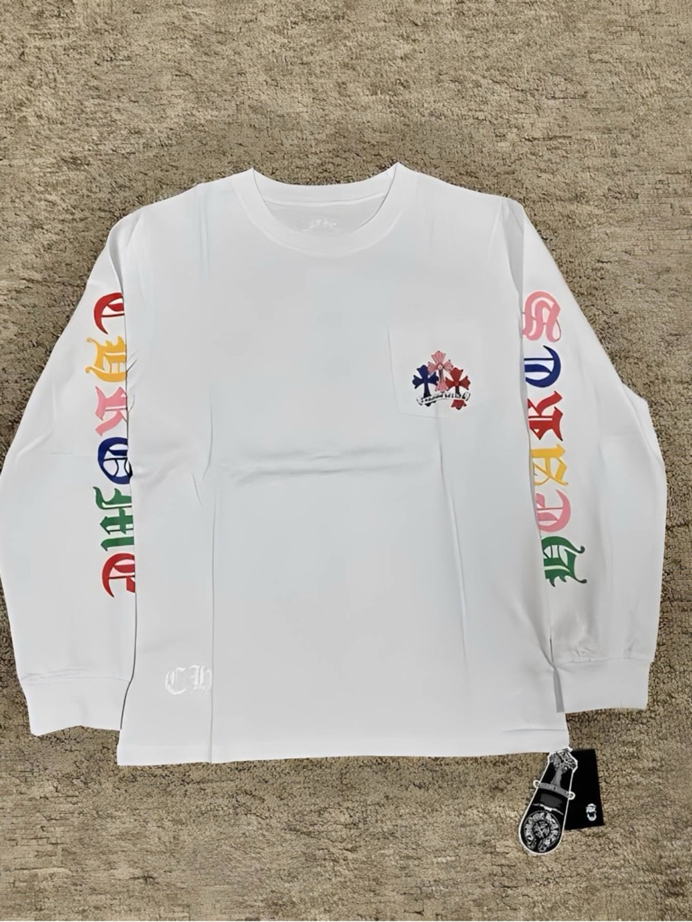 Chrome Hearts Multi Color Cross Logo Long Sleeves T-Shirt